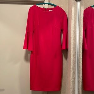 NWOT Pink Calvin Klein bell sleeve dress